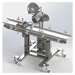 Hand-Fed Pouch Labeling Machine