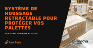 Image de paletes de boites emballées avec un houssage thermoretractable