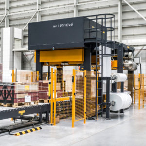 Shrink Hooder in a manufacturing setting