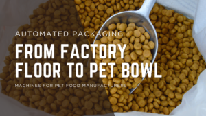 Blog Image with title and scoop in a bag of dry pet food pellets