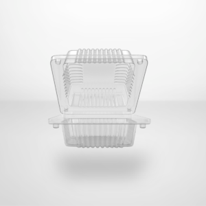 Image of transparent balked goods clamshell container
