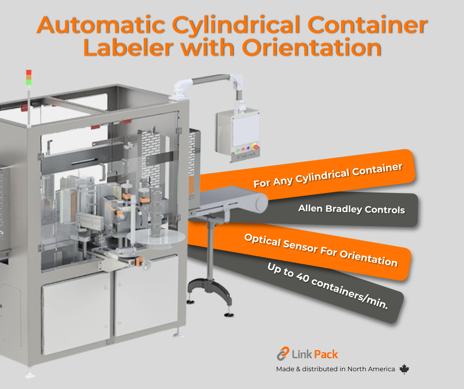Image of Link Pack's Automated Paint Can Labeling Machine
