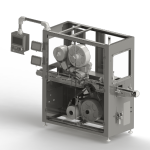 Diagonal View of the Print and apply Top & Bottom Labeler