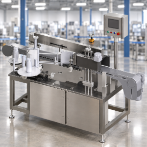 Link Pack Front and Back labeler for cylindrical containers