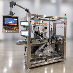 Print & apply top & bottom labeler for food packaging